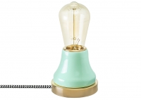 Lumica Lamp: Turquoise & Brass