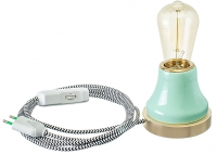 Lumica Lamp: Turquoise & Brass