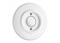 Glass bell button button THPG PT white