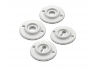 Rosettes porcelain white warded lock large