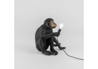 Monkey Lamp Black - siedząca